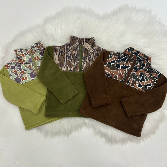 High quality Camo zipper pullover