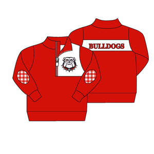 MOQ 3 custom style bulldogs boy pullover