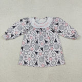 Matching Baby girls happy new year romper outfits clothing embroider