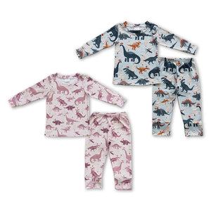 Christmas dinosaur  boys and girls pajamas