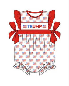 Order Deadline：9th Aug. Split order baby girl patriotic summer bubble