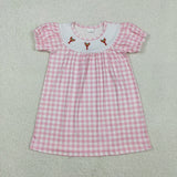 Matching Baby girls boys Mardi Gras lobster outfits short sleeves embroidery