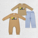 embroidery hunting dog kids clothing