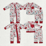 long sleee Christmas western Santa kids clothing