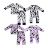 Halloween bamboo bat boys and girls pajamas