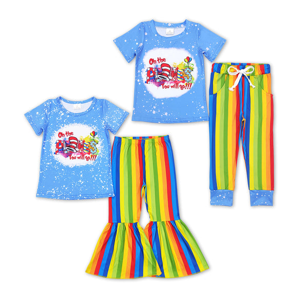 short sleeve cartoon miss thing kids outfits