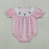 Matching Baby girls boys Mardi Gras lobster outfits short sleeves embroidery