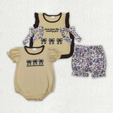 Matching Baby girls jesus loves this country girl clothing embroidery
