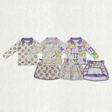 Matching Girls Mardi Gras long-sleeved  long sleeve zipper outfits