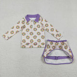 Matching Girls Mardi Gras long-sleeved  long sleeve zipper outfits