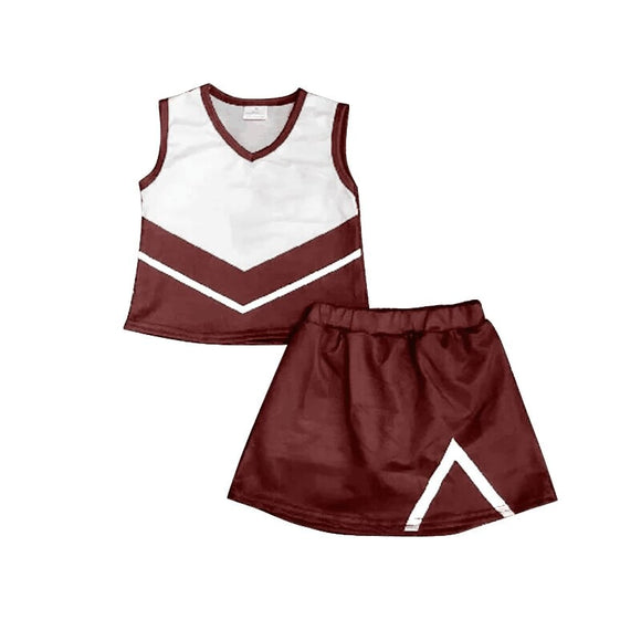 MOQ 3  custom style  maroon Cheerleader uniform