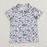 Matching Baby boys camo summer shirt top
