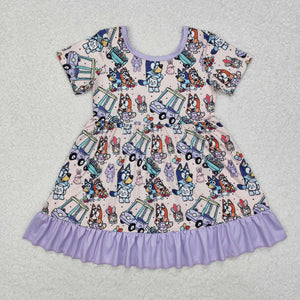 GSD1491 toddler girl clothes cartoon dog girl summer dress