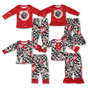 Christmas cartoon red  boys and girls clothing