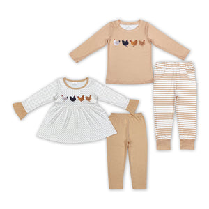 long sleeve chicken kids outfits