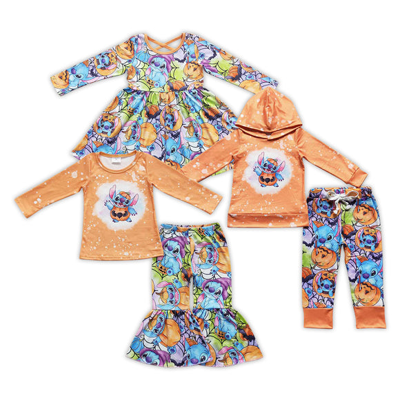 Halloween cartoon pumpkin oange kids clothing