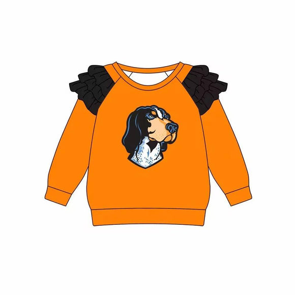 MOQ 3 custom style long sleeve Vols girls top