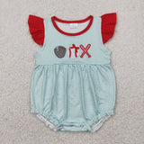 Matching Baby  girls red baseball outfits embroidery