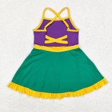 GSD1431 purple /green /yellow yoga  dress