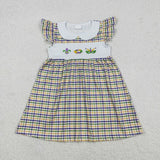 Matching Baby boys girls Mardi Gras dress outfits embroidery