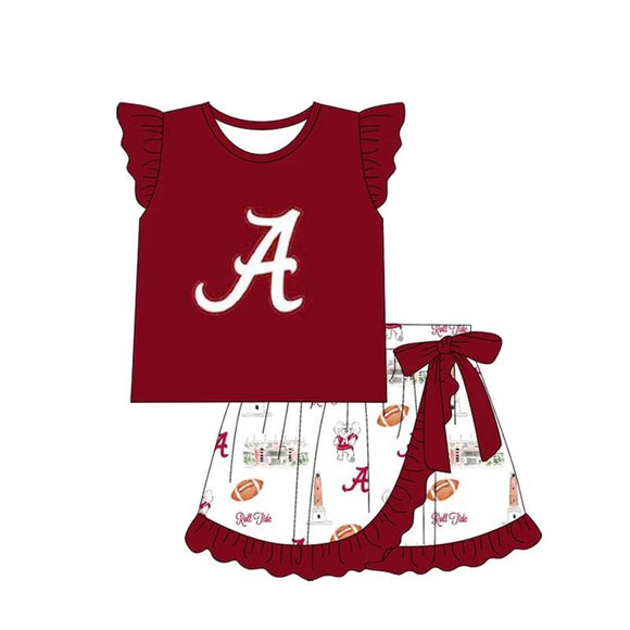 MOQ 3 custom style Alabama girls set