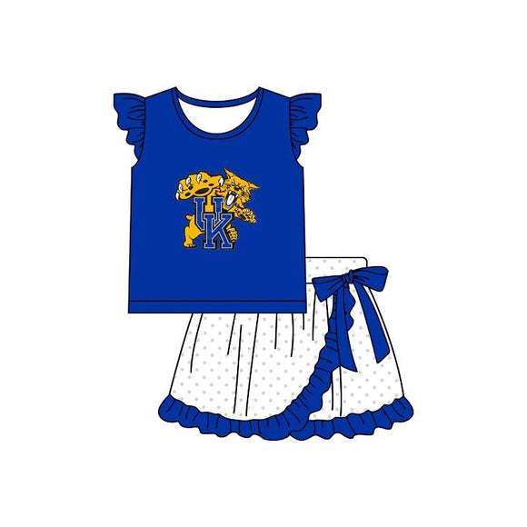 MOQ 3 custom style Kentucky Wildcats girls set