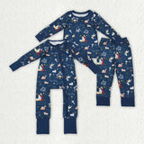 Matching Baby boys Christmas Eve romper pajamas clothing
