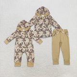 Matching Baby boys deer hooded romper & set clothing