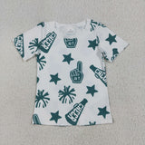Matching Baby girls colorful CHEER summer shirt top