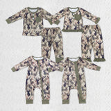 hunting deer long sleeve kids pajamas