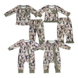 hunting deer long sleeve kids pajamas