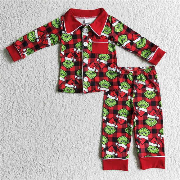 cartoon red boys clothing pajamas