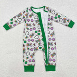 LR2039  baby boy clothes mardi gras boy winter romper