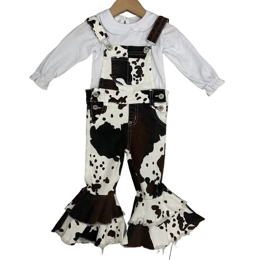 new style cow Denim overalls Set