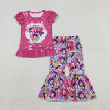 Matching Baby girls kpop short sleeve outfits  Embroidery