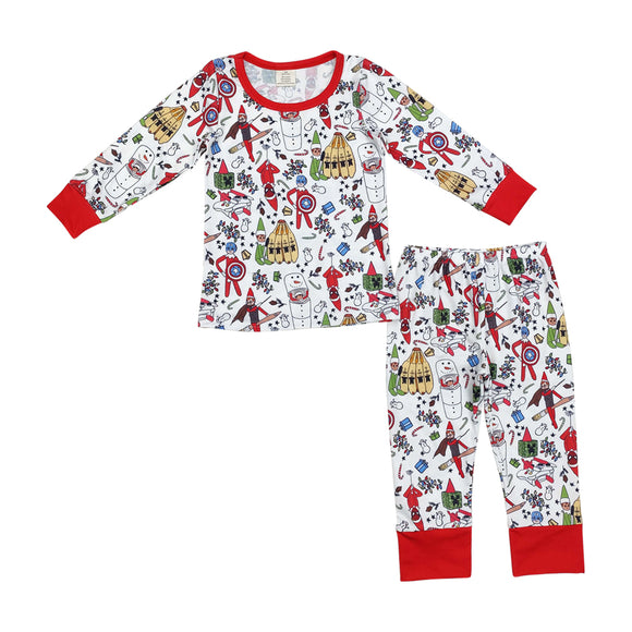 BLP0722 Boys Christmas bamboo pajamas