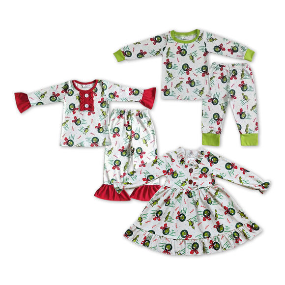 Christmas cartoon kids pajamas