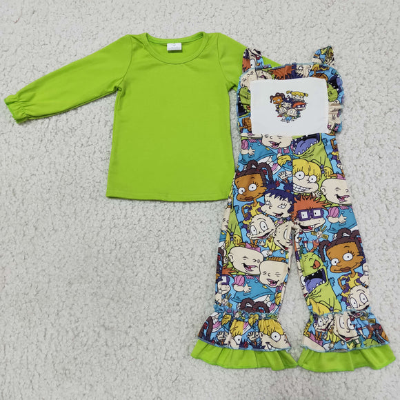 6 A18-16-CARTOON  green girl clothing outfits