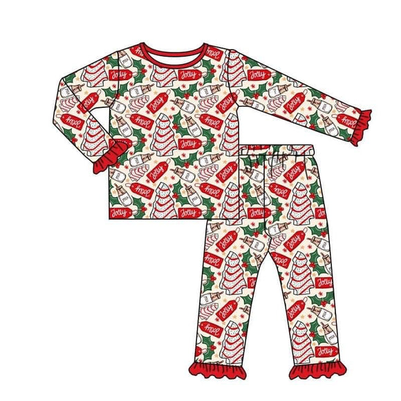 MOQ 3 custom style no moq Christmas girls pajamas