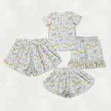 Family Matching Adult Baby girls Mardi Gras pajamas and yoga shorts