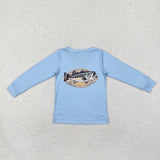 BT0952 long sleeve hunting fishing blue top