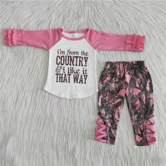 fall country pink girls clothing