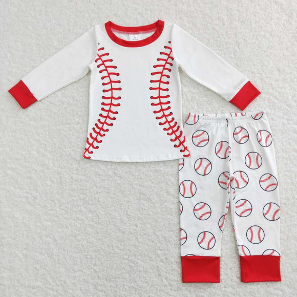 BLP0425--- long sleeve softball red boy pajamas
