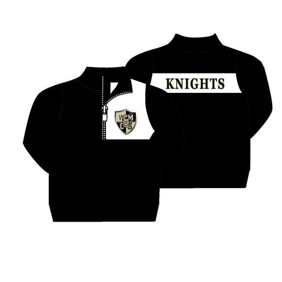 MOQ 3 custom style kids and adult KNIGHTS boy pullover