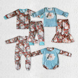 Christmas Santa blue kids clothing