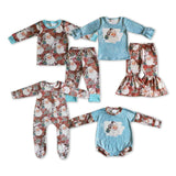 Christmas Santa blue kids clothing