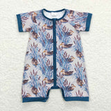SR0802-- duck short sleeve girls romper