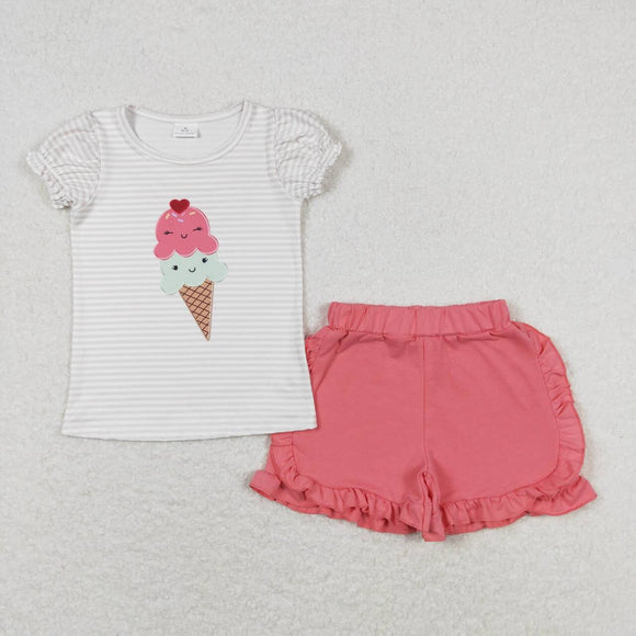 GSSO0579-- summer Ice cream pink girls outfits