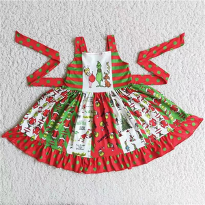 Christmas red cartoon twist  dress