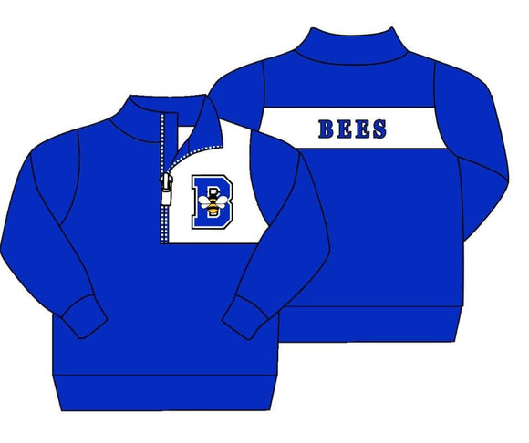 MOQ 3 custom style kids and adult BEES pullover